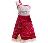 New Movie Moana 2 Princess Dress Girl Cosplay Vaiana Single Shoulder Costume Halloween Vestido Kid Birthday Ball Gown Clothes
