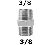 Conector Extensión de Manguera de Ducha Estándar Macho 3/8 a Macho 3/8,Racor Doble de Acero Inoxidable,cm,fespu