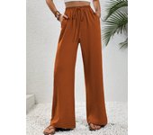 New autumn and winter versatile solid color floor length wide leg pants casual pants