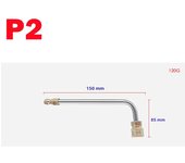 High Pressure Wash Extension Wand Lance For 1/4" Quick Hitch Connector 30° 90° U Shape Curved Head Rod