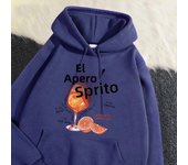 Winter Womans Hoodie The Aperol Spritz Retro Cocktail Printing Sweatshirt Loose Pocket Warm Fleece Pullover Kawaii Sportswear