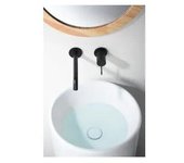 IMEX GENOVA GLG053/NG Grifo monomando empotrado para lavabo hecho de latón con acabado negro mate