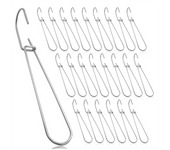 Ganchos de Metal con patrón de costura, colgador colgante, 24 piezas, 7,3 pulgadas