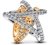 Pandora Charm Estrella Cruzada Brillante ​ 763590C01 , para Mujer