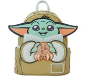 Mochila Grogu the Mandalorian Star Wars Loungefly 26cm. Mochila ergonómica con amplio espacio. Diseño resistente y versátil para llevar tus pertenencias con estilo.