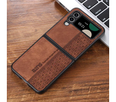 3D Embossing Case for Samsung Galaxy Z Flip 6 5 4 3 Z Flip6 5G Cover Soft Matte Leather Full Camera Protect Shell Phone Cover