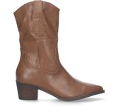PuntoSalao Botas de tacón medio caña alta para mujer punta fina color kaki YG715 Estas botas están fabricadas enpolipielde alta calidad, con un estampado liso en la caña y una puntera fina que alarga y estiliza la figura