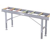 FERVI R001/07 PIES AJUSTABLES CON REGULACIÓN DE ALTURA INDEPENDIENTE. Dimensiones 2000 x 450 mm Distancia de los rodillos 250 mm Dimensiones rodillos Ø 60 x 360 mm M12 Altura máx. 590 / 1050 mm Capacidad 400 kg DISMAK
