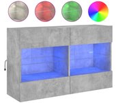 vidaXL Mueble TV de pared con luces LED 98,5x30x60,5 cm, Mueble de Salon, Mueble TV, Mueble TV salon, Mesa de TV, Mueble tele