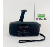 Actualización Solar portátil de emergencia de radio meteorológica de mano manivela AM / FM NOAA radios de supervivencia con linterna LED 2000mAh Banco de energía para el teléfono inteligente para el hogar al aire libre camping viajes terremoto