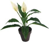 Poenia Arte Floral - Anthurium Artificial en Maceta 43cm - Exuberante y Sofisticada - Decoración Floral Sin Mantenimiento