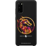 Funda original compatible con Samsung Galaxy A51 Negro con un diseño de Mortal Kombat Logo Fire