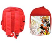 PACK MOCHILA ROJA Y ESTUCHE SON GOKU DRAGON BALL SUPER SAIJAJIN TRASFORMACIONES school material dragonball boladedragon saijajin super guerrero sagaandroides