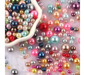 10g Random Mix 3-10mm No Hole ABS Imitation Pearl Bead For Vase Filler Makeup Brush For DIY  Jewelry Making  Decor  F0912