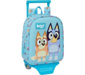 SAFTA | MOCHILA CON CARRO 805 BLUEY - Mochila Escolar Licencia Oficial - Diseño Ergonómico - Amplio Espacio de Almacenamiento - Bolsillos Multifuncionales