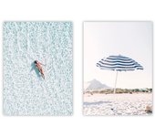 Set de 2 cuadros calidad premium con marco de madera - 30x40 cm o 50x70 cm - POSTER LAB