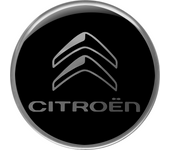 Citroen 3D Logo Sticker, Negro, 52 mm