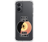 Funda Silicona Antigolpes para Oppo A76 / A96 diseño Hombre Escalada Dibujos