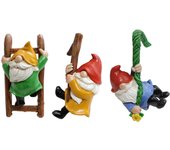 3pcs Cute Resin Gnome Pendant for Hanging Cup, Flower Pot, and Home Decor,Flower Pot Landscape Decoration, Outdoor Garden Decora