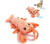 Juguete electrónico interactivo con forma de pez para gatos, juguete eléctrico suave, bolsa de hierba gatera recargable, peluche lavable, 3 velocidades, cable USB, juego de caza estimulante para gatitos