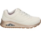 SKECHERS | Zapatilla Skechers Uno Gen1 Cool Heels para Mujer – Deportiva en Color Blanco – Sneaker con Cordones – Estilo Casual – Ligera – Cómoda y de Alta Calidad – Modelo 310538L-NAT