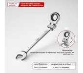 72-tooth ratchet combination wrench - plum open end wrench, 180° rotation, chrome vanadium steel, professional maintenance tool
