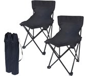 Paquete de 2 Sillas Camping Plegables Ligeras portátiles al aire libre mochila camping silla de playa silla de pesca