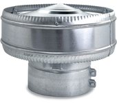 CAEXVEN Sombrerete Antirevocante para Conductos de Estufas y Chimeneas de Leña en Acero Galvanizado - Serie Lisa y Helicoidal
