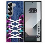 Tumundosmartphone Funda Carcasa Dura para Samsung Galaxy Z Fold 6 5G diseño Zapatillas 06 Dibujos