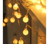 Battery Power LED Ball Garland Lights Fairy String Outdoor Lamp Home Room Christmas Holiday Wedding Party Lights Decoration