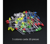 100PCS/lot 3mm LED Diode F3 Assorted Kit ibuw White Green Red Blue Yellow Orange Pink Purple Warm White DIY Light Emitting Diode