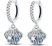 Hot 925 Sterling Silver Starfish Shell Ocean Series Drop Earrings For Woman Fashion Party Fine Gifts Elegant Jewelry Accessories
