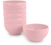 Plastic Forte - Juego de 6 Boles Stilo de 600 ml Reutilizables. Ideal Fiestas. Rosa