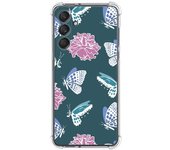 Tumundosmartphone Funda Silicona Antigolpes para Samsung Galaxy M55 5G diseño Flores 10 Dibujos