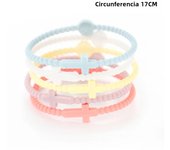 Jesus Bracelets Cross Macaron-colored Beaded Silicone Bracelets Gifts For Women Men Girls Boys Kids Aldult