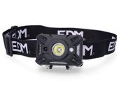 Linterna frontal con sensor de encendido/apagado 1 led cob 5w 7 tipos de luz 3xaaa incluidas EDM