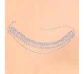 Stonefans Bling Layered Barefoot Anklet for Women Bracelets Jewelry Leg Rhinestone Foot Chain Summer Beach Jewelry Gifts Holiday