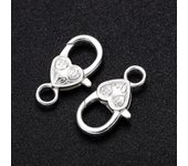 5/10pcs/lot 27x14mm Gold Silver Plated Rhodium Heart Shaped Lobster Clasp Hooks for Necklace&Bracelet Chain DIY Jewelry Making