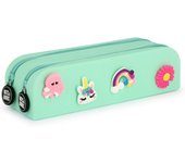 GRAFOPLAS PORTATODO DOBLE DIY SILICONA PINS VERDE MINT BITS&BOBS SILICONA INFANTIL 65x60x200 Cms.
