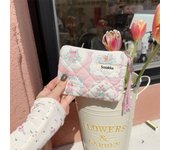 Fashion Flower Pattern Coin Purses Small Fresh Cotton Coin Wallet Lady Girls Earphone Coin Key Money Storage Bag Zipper Pouch