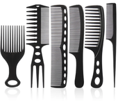 Set Profesional De 6 Peine Para Corte De Pelo Calidad Superior Barbería Estilo De Peluquería Peine Aumentado Para Salon