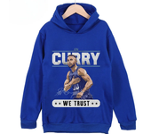 Stephen Curry Avatar Printed Children's Sports Hooded Hoodie Plus Velvet Sweatshirt Basketball Fan Kid Clothing Boys and Girls