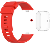 For Redmi Watch 4 Strap Case Soft Full Screen Protector Plating Cover Casing Classic Silicone Smart Watch Band Straps