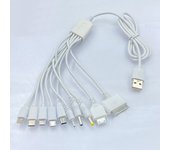 10 in 1 Universal USB Cable Multi Charging Cable Compatible with Multiple Cell Phone Blutooth Earphone Speaker MP3 Player & More
