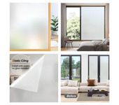 Window Privacy Film Frosted Glass Window Film Heat Blocking Window Tinting Film for Home Non Adhesive Static Cling Removable