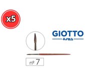 PINCEL GIOTTO PACK DE 5 PINCELES - PINTURA - PALETA - PINCEL