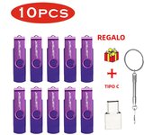 JASTER 10 PCS LOT Pen Drive 128GB 3 IN 1 Memoria USB 64GB Key Chain USB Flash Drive 32GB Free TYPE-C Adapter Memory Stick Gift