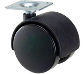 SANCO STORE - WOLFPACK LINEA PROFESIONAL Rueda Domestica Nylon Negro Placa   50 mm.