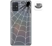 Tumundosmartphone Funda Gel Transparente para Samsung Galaxy A51 diseño Araña Dibujos