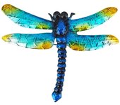 Wall Hanging Metal Dragonfly Sculptures Decorations Handmade Craft Iron Art Creative Ornaments Home Garden Pendant